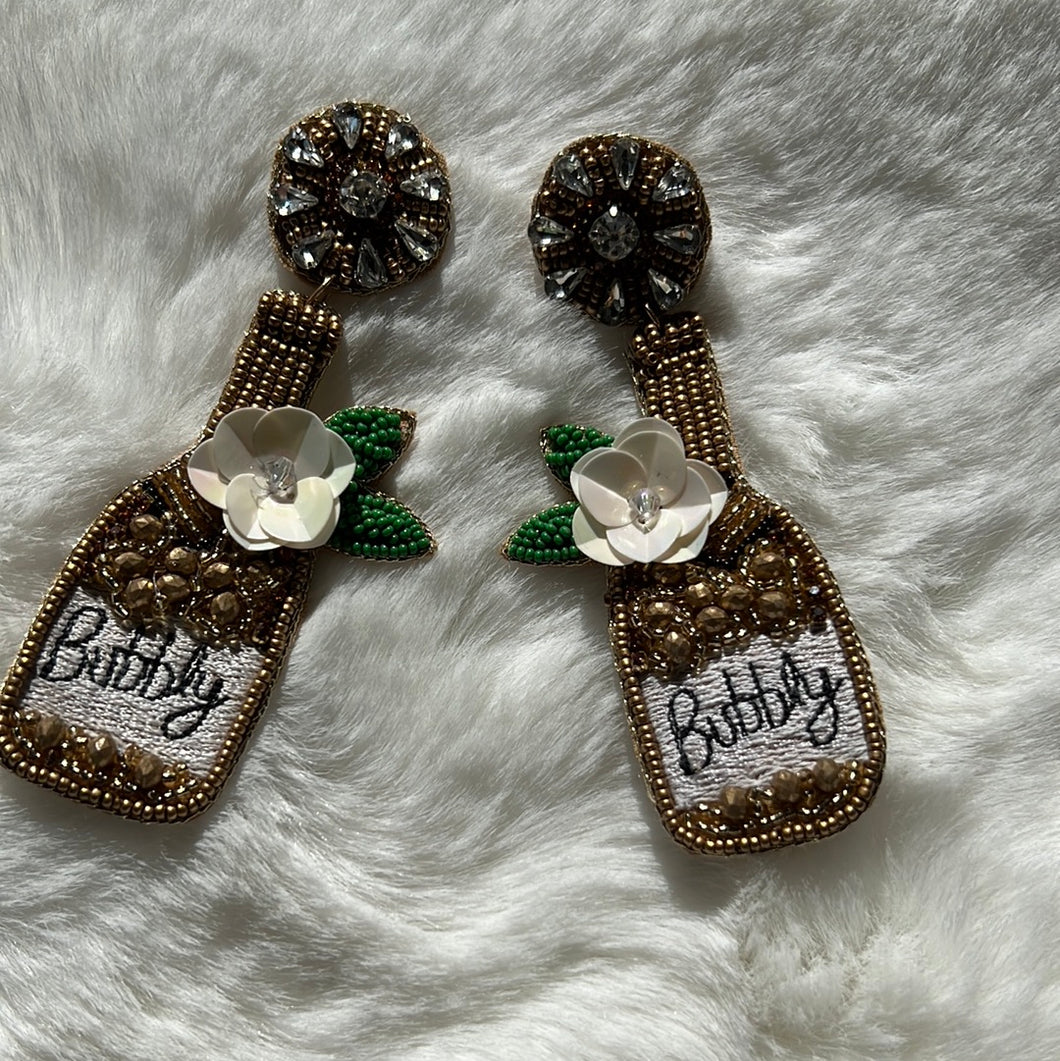 Beaded Bottle Earrings